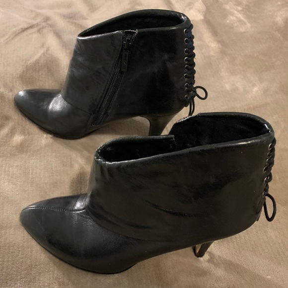 Black leather ankle boots - Picture 5 of 6